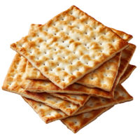 Unleavened Matzo Flatbread. Clean Studio Photography, Perfect Cutout, No Shadows, High-Resolution Food Image for Packaging Design png