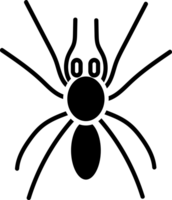 Minimalist line art of an arachnid showcasing simple outlines on a transparent grid background, evoking themes of nature and insects png