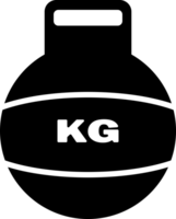 Black and white minimalist kettlebell icon emphasizing weightlifting, exercise, and physical fitness concepts. Perfect for gym-related graphics or fitness program representations png