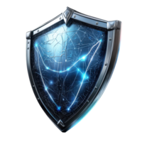 A shield with glowing lines on it png