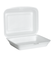 open white styrofoam box isolated with clipping path png