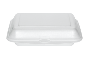 white styrofoam box isolated with clipping path for mockup png