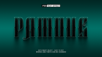pamous 3d text effect psd