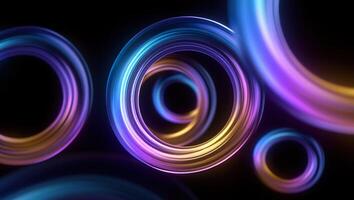 Abstract background with colorful rings photo