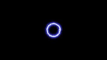 Energy circular explosion in black space background video