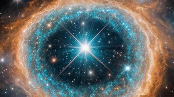 movimento através uma espaço portal. voar dentro espaço para dentro uma Preto orifício contra a pano de fundo do estrelas. video