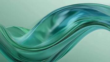 Captivating fluid movement showcasing swirls of green and blue in a serene environment. Slow motion of glass shape. video