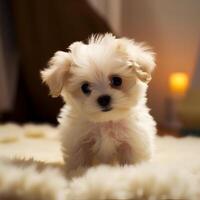 portrait of a little cute puppy, photo