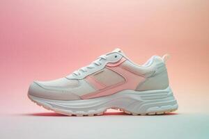 Sneaker on colorful gradient background photo