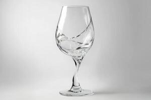 Elegant twisted glass showcasing modern design with swirling water effect photo