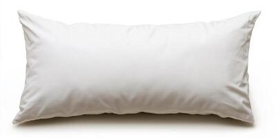 Soft rectangular pillow on a clean background ready for home decor and comfort enhancement photo