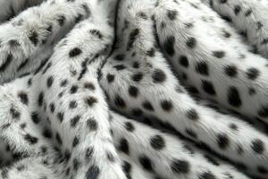 Soft and luxurious faux fur fabric with spotted texture ideal for cozy home decor and fashion designs photo