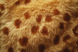Giraffe fur texture showcasing unique patterns in natural light photo