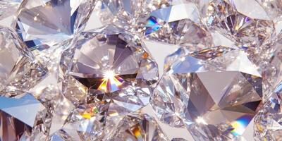 Sparkling diamonds reflecting light in a dazzling display of brilliance and clarity showcasing luxury and elegance in a stunning visual composition, gem concept photo