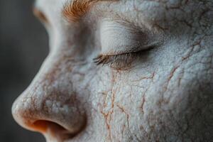 Exploration of natural skin changes highlighting texture, subtle marks, and the healing process over time photo