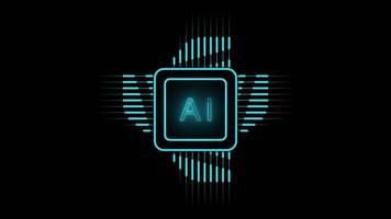 Futuristic AI Processor Animation video