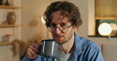 Portrait of a man at home photo
