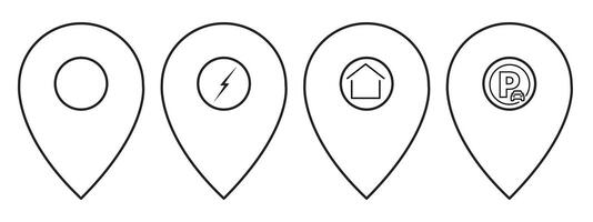 location icon set lite modern and cool looking icon set vector