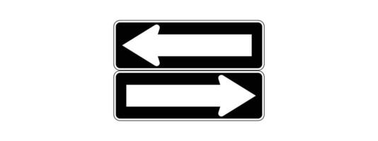 left and right arrows indicator both way in black brick vector