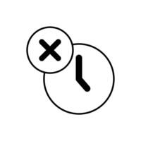 Icon a cancel time, isolated against a clean background. vector