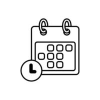 Icon a schedule, isolated against a clean background. vector