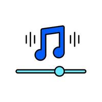 Icon a song, isolated against a clean background. vector