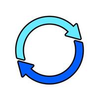 Icon a repeat, isolated against a clean background. vector