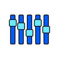 Icon a equalizer, isolated against a clean background. vector