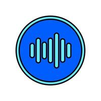 Icon a frequency, isolated against a clean background. vector