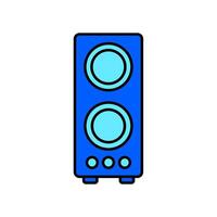 Icon a speaker, isolated against a clean background. vector