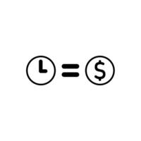 Icon a time is money, isolated against a clean background. vector