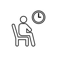 Icon a waiting, isolated against a clean background. vector