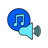 Icon a audio, isolated against a clean background. vector