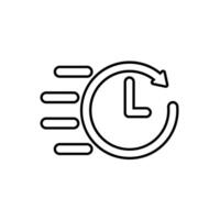 Icon a fast time, isolated against a clean background. vector