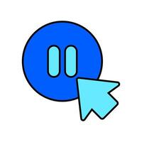 Icon a pause, isolated against a clean background. vector