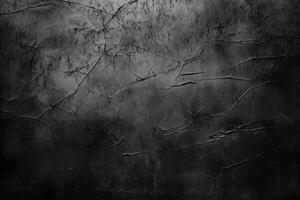 abstract black textured background with scratches and cracks. photo