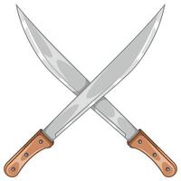 Machetes tool for work in the field vector