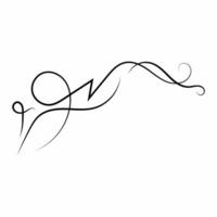 Typography lettering swirls vector