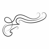 fancy swirls curly line elements vector