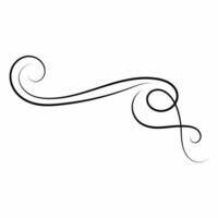 curly line flourish swirls text elements vector