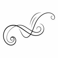 Vintage line decorative swirls vector
