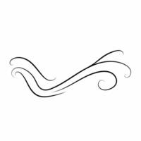 Curly Lines flourish swirls decorative elements vector