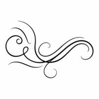 calligraphy lettering swirls text elements vector