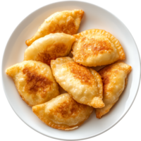 plate of empanadas against transparent surface png