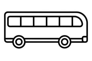 Simple Line Art Illustration of a Bus vector