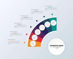circle chart infographic templates for presentations vector