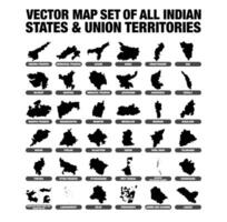 A set of Indian States and Union Territories map ANDIA MAP SET vector