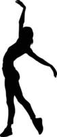Silhouette of a Dancer in a Graceful Pose vector