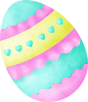 Easter Egg Blue and Pink with Zigzag Cute drawing. png