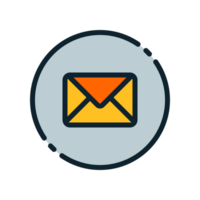 Design Illustration graphic of message icon with colored line style. Suitable for UI, mobile design, web design, etc. Transparent Background. png